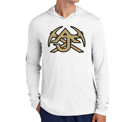 Adult Unisex Drifit Long Sleeve Hooded Shirt - AJ High Logo Only Thumbnail